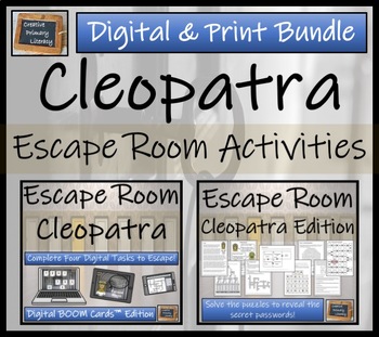 Preview of Cleopatra Escape Room Bundle | BOOM Cards™ Digital & Print Versions