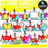 Clever Apples At School Clip Art Set {Educlips Clipart}