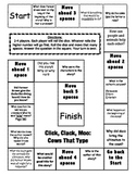 "Click Clack Moo: Cows That Type"  comprehension game board
