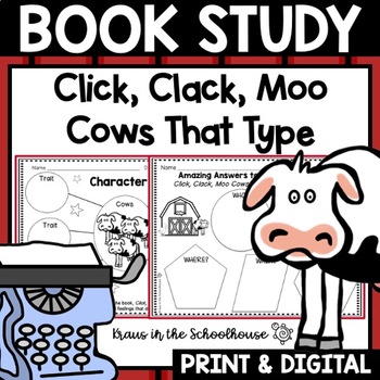 Preview of Click Clack Moo Cows That Type | Easel Activity Distance Learning
