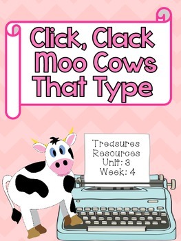 Preview of Click, Clack, Moo Cows That Type Focus Wall Treasures Common Core Alligned