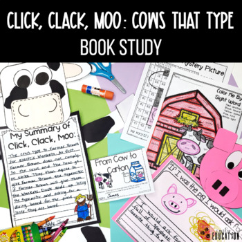 Preview of Click, Clack, Moo: Cows That Type Activities | Emergency Sub Plans