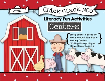 "Click Clack Moo" Children Story flannel board/ felt set 