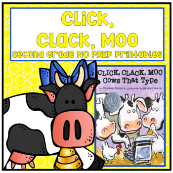 Preview of Click Clack Moo Second Grade NO PREP Printables