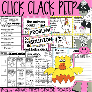 Preview of Click Clack Peep Activities Book Companion & Sheep Nonfiction Informational Text