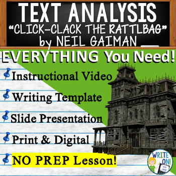 Preview of Click-Clack the Rattlebag - Text Based Evidence Text Analysis Essay Writing Unit