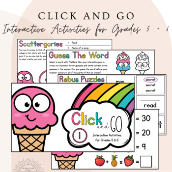 Preview of Click and Go Interactive Activities PowerPoints (Grade 5 and 6)