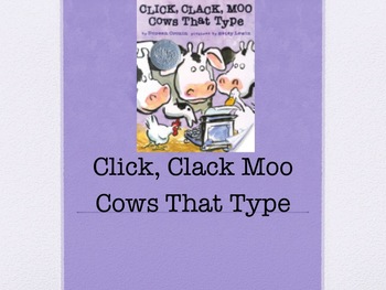 Preview of Click,Clack Moo Cows That Type Harcourt Journeys Power Point 2nd grade