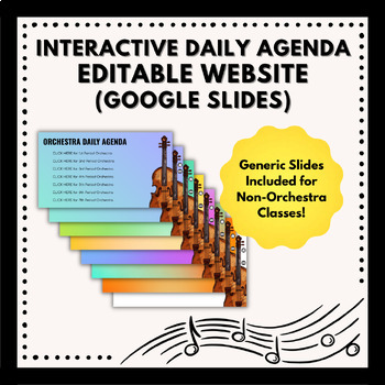 Preview of Clickable Daily Agenda Editable Slides (Perfect for Smartboards!)