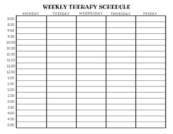 Client Forms - Speech Therapy - Data Sheet -Schedule-Goal Tracker ...
