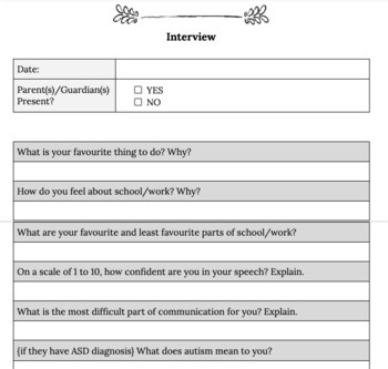 Preview of Client Interview Template