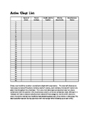 Client List Organization Sheet