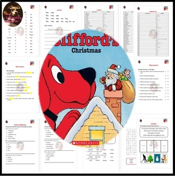 Preview of Clifford's Christmas 15 pages workbook