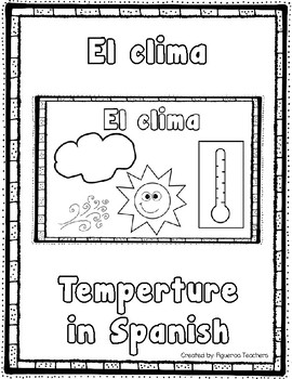 Preview of Clima / Weather Vocabulary Words - Spanish
