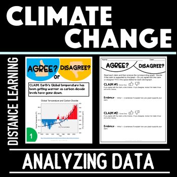 Preview of Climate Change Analyzing Graphs - Digital Learning