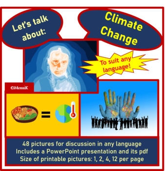 Preview of Climate Change Earth Day geography environment discussion cards