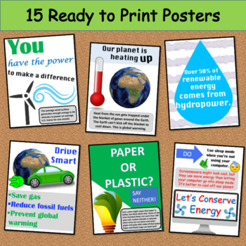 Climate Change & Global Warming Posters & Writing - Research Activity ...