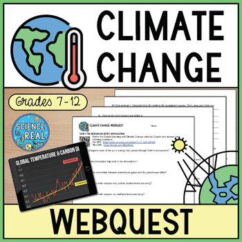 Climate Change Webquest - Digital and Printable by Science Is Real