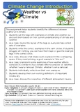 Climate Change Introduction Worksheet