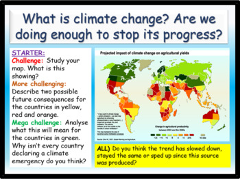 Preview of Climate Change Lesson