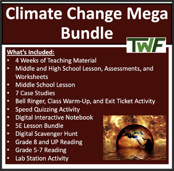 Preview of Climate Change Mega Bundle - Lessons, Activities, Assessments