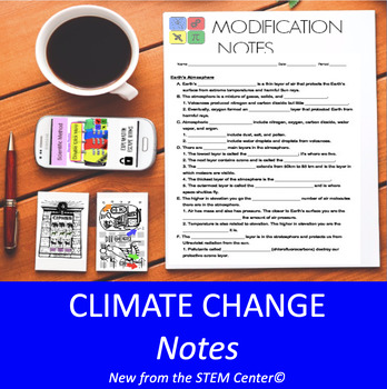 Preview of Climate Change NOTES for 504 & IEP's