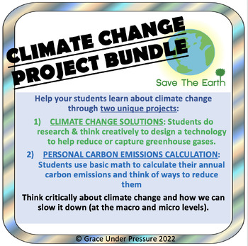 Preview of Climate Change STEM Project Bundle: Solutions at the Macro and Micro Levels