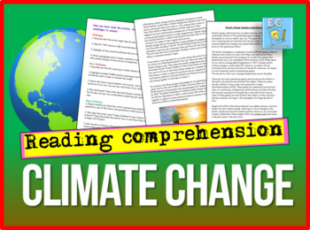 Preview of Climate Change Reading Comprehension