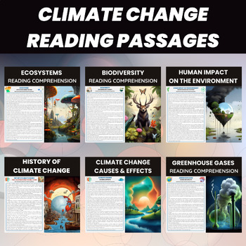 Preview of Climate Change Unit | Global Warming History, Causes, Effects and Solutions