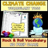 Climate Change Rock & Roll Vocabulary Toss Game