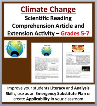 Preview of Climate Change - Science Reading Article - Grades 5-7