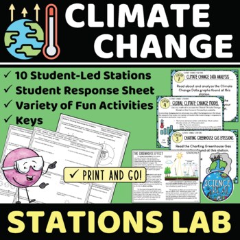 Preview of Climate Change Stations Lab - Student-Led Climate Change Stations