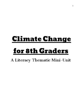 Preview of Climate Change Thematic Unit