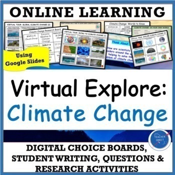 Preview of Climate Change Virtual Field Trip Activity| Environment Global Warming Earth Day