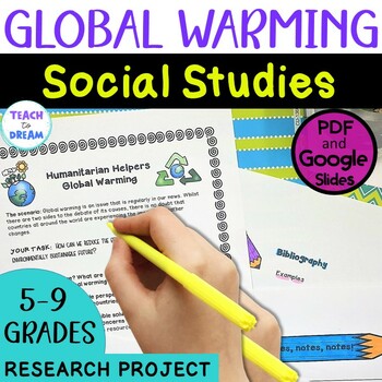Preview of Climate Change and Global Warming Social Studies Unit Project Middle School | IB