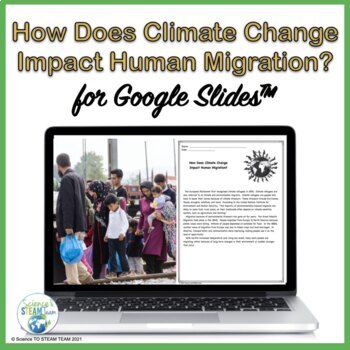 Preview of Climate Change's Impact on Human Migration for Use in with Google Slides™