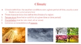 Climate, Climate Zones, Ecological Processes, Human Impact