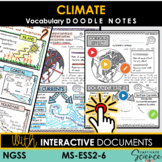 Climate Vocabulary Science Doodle Notes + Interactive NGSS
