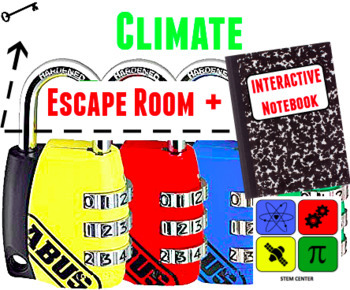 Preview of Climate Escape Room & Climate Interactive Notebook