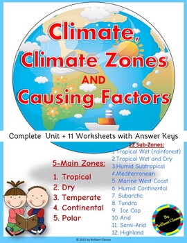 Preview of Climate and Climate Zones Unit: | Printable and Digital Distance Learning