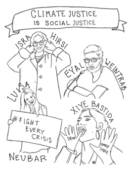 Preview of Climate Justice Is Social Justice Coloring Page