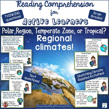Preview of Climate:  Polar Temperate and Tropical Regions Informational Text
