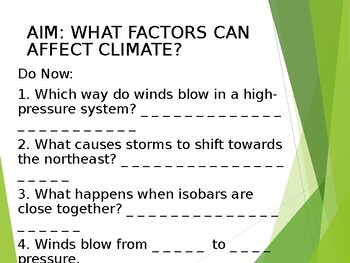 Preview of Climate Power Point Presentation w/KEY