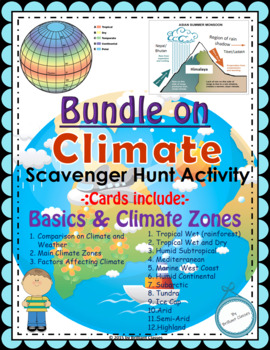 Preview of Bundle on Climate Scavenger Hunt: | Printable and Digital Distance Learning