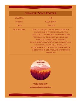 Preview of Climate Zone Poster