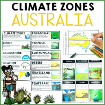 climate zones australia maps vocabulary cards and posters by tech