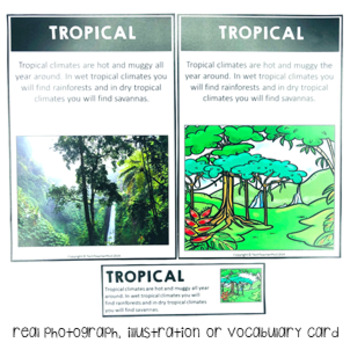 climate zones maps vocabulary cards and posters by tech teacher pto3