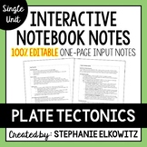 Tectonic Plates Editable Notes