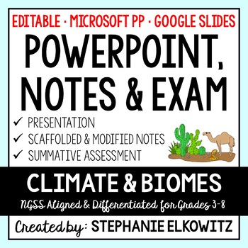Preview of Climate and Biomes PowerPoint, Notes & Exam - Google Slides
