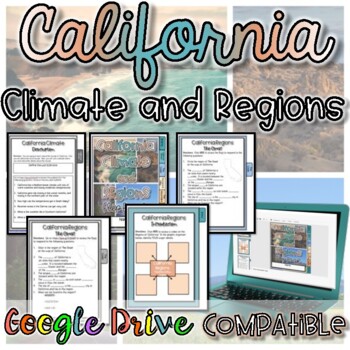 Preview of Regions and Climate of California - Digital and Paper